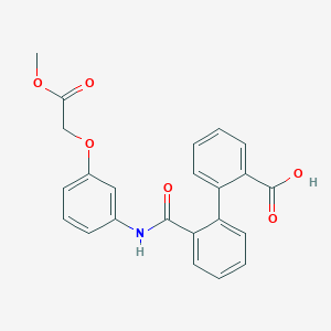 molecular formula C23H19NO6 B3532154 2'-({[3-(2-methoxy-2-oxoethoxy)phenyl]amino}carbonyl)-2-biphenylcarboxylic acid 