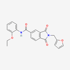 molecular formula C22H18N2O5 B3532158 N-(2-ethoxyphenyl)-2-(2-furylmethyl)-1,3-dioxo-5-isoindolinecarboxamide 