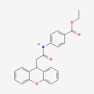 molecular formula C24H21NO4 B3532166 ethyl 4-[(9H-xanthen-9-ylacetyl)amino]benzoate 