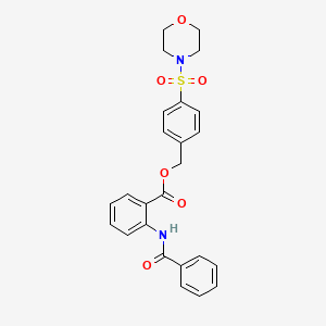 molecular formula C25H24N2O6S B3532186 4-(4-morpholinylsulfonyl)benzyl 2-(benzoylamino)benzoate 