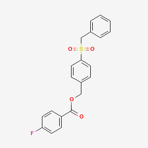 molecular formula C21H17FO4S B3532206 4-(benzylsulfonyl)benzyl 4-fluorobenzoate 