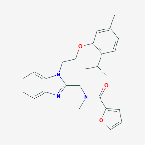 N-({1-[2-(2-isopropyl-5-methylphenoxy)ethyl]-1H-benzimidazol-2-yl}methyl)-N-methyl-2-furamide