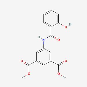 molecular formula C17H15NO6 B3532232 dimethyl 5-[(2-hydroxybenzoyl)amino]isophthalate 