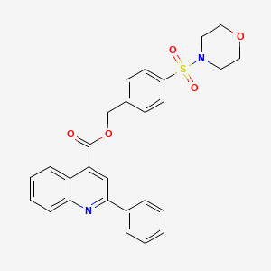 molecular formula C27H24N2O5S B3532238 4-(4-morpholinylsulfonyl)benzyl 2-phenyl-4-quinolinecarboxylate 