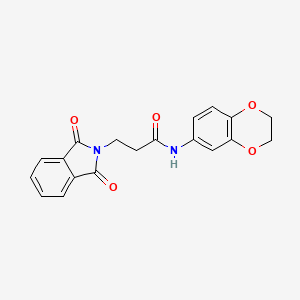 molecular formula C19H16N2O5 B3532241 N-(2,3-dihydro-1,4-benzodioxin-6-yl)-3-(1,3-dioxo-1,3-dihydro-2H-isoindol-2-yl)propanamide 