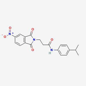 molecular formula C20H19N3O5 B3532262 N-(4-isopropylphenyl)-3-(5-nitro-1,3-dioxo-1,3-dihydro-2H-isoindol-2-yl)propanamide 