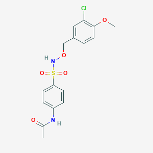 N-[4-({[(3-chloro-4-methoxybenzyl)oxy]amino}sulfonyl)phenyl]acetamide