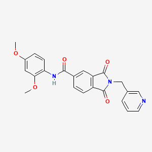 N-(2,4-dimethoxyphenyl)-1,3-dioxo-2-(3-pyridinylmethyl)-5-isoindolinecarboxamide