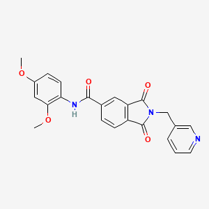 molecular formula C23H19N3O5 B3532286 N-(2,4-dimethoxyphenyl)-1,3-dioxo-2-(3-pyridinylmethyl)-5-isoindolinecarboxamide 