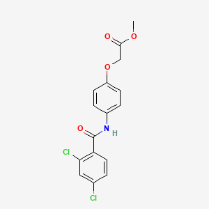 molecular formula C16H13Cl2NO4 B3532295 methyl {4-[(2,4-dichlorobenzoyl)amino]phenoxy}acetate 