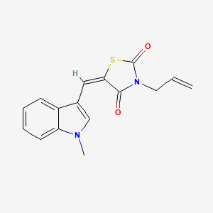 molecular formula C16H14N2O2S B3532303 3-allyl-5-[(1-methyl-1H-indol-3-yl)methylene]-1,3-thiazolidine-2,4-dione 