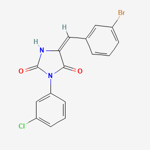 molecular formula C16H10BrClN2O2 B3532310 5-(3-bromobenzylidene)-3-(3-chlorophenyl)-2,4-imidazolidinedione 