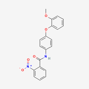 molecular formula C20H16N2O5 B3532338 N-[4-(2-methoxyphenoxy)phenyl]-2-nitrobenzamide 