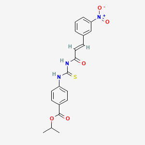 molecular formula C20H19N3O5S B3532345 isopropyl 4-[({[3-(3-nitrophenyl)acryloyl]amino}carbonothioyl)amino]benzoate 