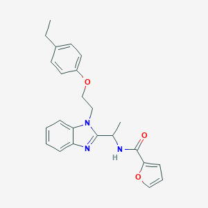 molecular formula C24H25N3O3 B353236 N-({1-[2-(4-ethylphenoxy)ethyl]benzimidazol-2-yl}ethyl)-2-furylcarboxamide CAS No. 920118-36-1