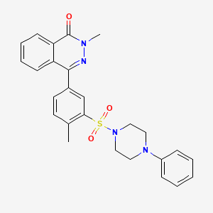 molecular formula C26H26N4O3S B3532365 2-methyl-4-{4-methyl-3-[(4-phenyl-1-piperazinyl)sulfonyl]phenyl}-1(2H)-phthalazinone 
