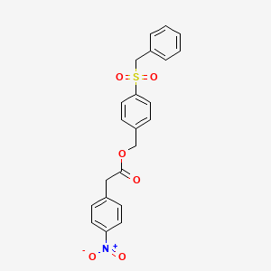 molecular formula C22H19NO6S B3532400 4-(Benzylsulfonyl)benzyl 2-(4-nitrophenyl)acetate 