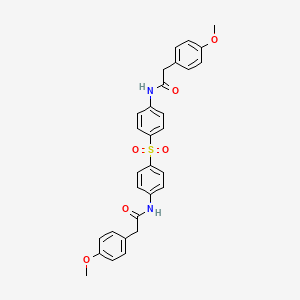 molecular formula C30H28N2O6S B3532430 N,N'-(sulfonyldi-4,1-phenylene)bis[2-(4-methoxyphenyl)acetamide] 