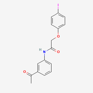 molecular formula C16H14INO3 B3532434 N-(3-acetylphenyl)-2-(4-iodophenoxy)acetamide 