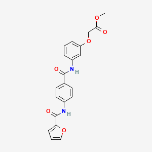 molecular formula C21H18N2O6 B3532441 methyl (3-{[4-(2-furoylamino)benzoyl]amino}phenoxy)acetate 