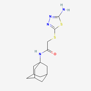 molecular formula C14H20N4OS2 B3532451 N-1-adamantyl-2-[(5-amino-1,3,4-thiadiazol-2-yl)thio]acetamide 