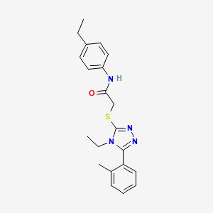 2-{[4-ethyl-5-(2-methylphenyl)-4H-1,2,4-triazol-3-yl]thio}-N-(4-ethylphenyl)acetamide