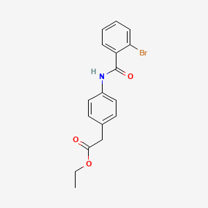 molecular formula C17H16BrNO3 B3532472 ethyl {4-[(2-bromobenzoyl)amino]phenyl}acetate 