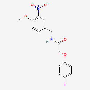 molecular formula C16H15IN2O5 B3532501 2-(4-iodophenoxy)-N-(4-methoxy-3-nitrobenzyl)acetamide 
