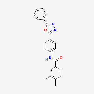 3,4-dimethyl-N-[4-(5-phenyl-1,3,4-oxadiazol-2-yl)phenyl]benzamide