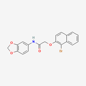 molecular formula C19H14BrNO4 B3532547 N-1,3-benzodioxol-5-yl-2-[(1-bromo-2-naphthyl)oxy]acetamide 