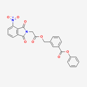 molecular formula C24H16N2O8 B3532555 phenyl 3-({[(4-nitro-1,3-dioxo-1,3-dihydro-2H-isoindol-2-yl)acetyl]oxy}methyl)benzoate 