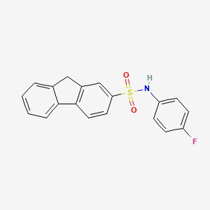 molecular formula C19H14FNO2S B3532556 N-(4-fluorophenyl)-9H-fluorene-2-sulfonamide 