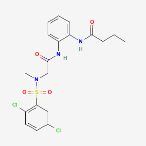 N-[2-({N-[(2,5-dichlorophenyl)sulfonyl]-N-methylglycyl}amino)phenyl]butanamide