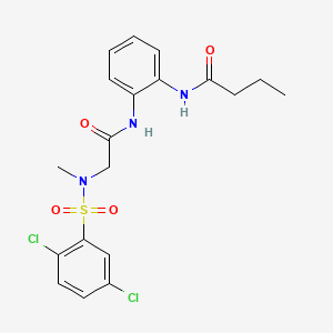 molecular formula C19H21Cl2N3O4S B3532568 N-[2-({N-[(2,5-dichlorophenyl)sulfonyl]-N-methylglycyl}amino)phenyl]butanamide 