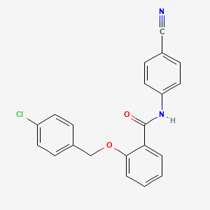 2-[(4-chlorobenzyl)oxy]-N-(4-cyanophenyl)benzamide