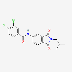 molecular formula C19H16Cl2N2O3 B3532639 3,4-dichloro-N-(2-isobutyl-1,3-dioxo-2,3-dihydro-1H-isoindol-5-yl)benzamide 