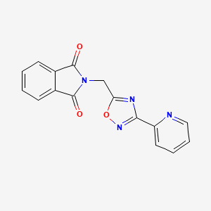 molecular formula C16H10N4O3 B3532645 2-{[3-(2-pyridinyl)-1,2,4-oxadiazol-5-yl]methyl}-1H-isoindole-1,3(2H)-dione 