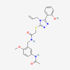 molecular formula C23H25N5O4S B3532649 N-[5-(acetylamino)-2-methoxybenzyl]-2-{[4-allyl-5-(2-hydroxyphenyl)-4H-1,2,4-triazol-3-yl]thio}acetamide 