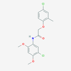 molecular formula C17H17Cl2NO4 B3532654 N-(5-chloro-2,4-dimethoxyphenyl)-2-(4-chloro-2-methylphenoxy)acetamide 