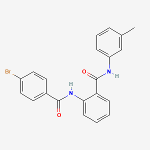 molecular formula C21H17BrN2O2 B3532665 2-[(4-bromobenzoyl)amino]-N-(3-methylphenyl)benzamide 
