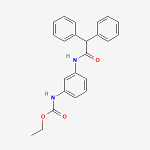 molecular formula C23H22N2O3 B3532668 ethyl {3-[(diphenylacetyl)amino]phenyl}carbamate 