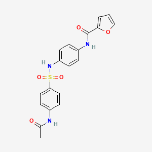 molecular formula C19H17N3O5S B3532669 N-[4-({[4-(acetylamino)phenyl]sulfonyl}amino)phenyl]-2-furamide 