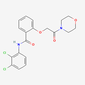 molecular formula C19H18Cl2N2O4 B3532685 N-(2,3-dichlorophenyl)-2-[2-(4-morpholinyl)-2-oxoethoxy]benzamide 