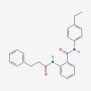 molecular formula C24H24N2O2 B3532693 N-(4-ethylphenyl)-2-[(3-phenylpropanoyl)amino]benzamide 
