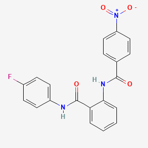 N-(4-fluorophenyl)-2-[(4-nitrobenzoyl)amino]benzamide