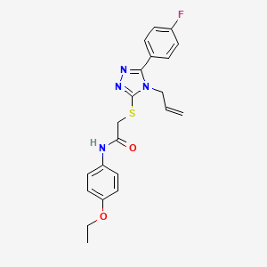 molecular formula C21H21FN4O2S B3532710 2-{[4-allyl-5-(4-fluorophenyl)-4H-1,2,4-triazol-3-yl]thio}-N-(4-ethoxyphenyl)acetamide 