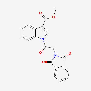 molecular formula C20H14N2O5 B3532716 methyl 1-[(1,3-dioxo-1,3-dihydro-2H-isoindol-2-yl)acetyl]-1H-indole-3-carboxylate 