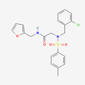 molecular formula C21H21ClN2O4S B3532744 N~2~-(2-chlorobenzyl)-N~1~-(2-furylmethyl)-N~2~-[(4-methylphenyl)sulfonyl]glycinamide 