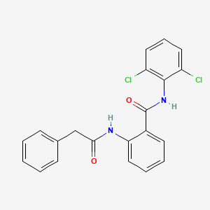 molecular formula C21H16Cl2N2O2 B3532756 N-(2,6-dichlorophenyl)-2-[(phenylacetyl)amino]benzamide 