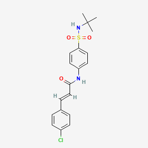 molecular formula C19H21ClN2O3S B3532760 N-{4-[(tert-butylamino)sulfonyl]phenyl}-3-(4-chlorophenyl)acrylamide 
